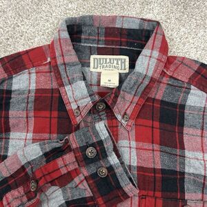 Duluth Trading Men's Size Medium Multicolor‎ Plaid Button Front Flannel Shirt